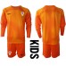 Cheap Croatia Goalkeeper Away Football Kit Children World Cup 2022 Long Sleeve (+ pants)